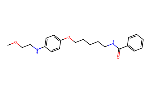 Benzamide, N-(5-(p-((2-methoxyethyl)amino)phenoxy)pentyl)- 119299-66-0